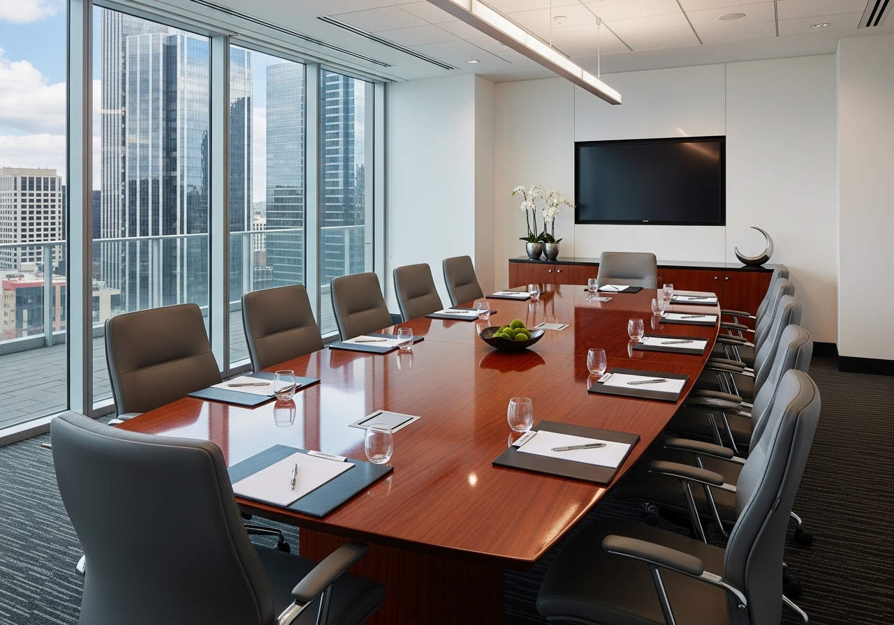 Conference room after cleaning